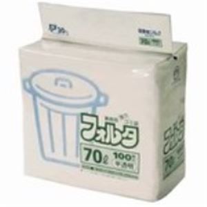 （まとめ買い）日本サニパック フォルタ・環優包装F-7H 半透明 70L 100枚 【×2セット】