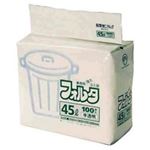 （まとめ買い）日本サニパック フォルタ・環優包装F-4H 半透明 45L 100枚 【×3セット】