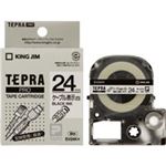 （まとめ買い）キングジム テプラPROテープ SV24K 白に黒文字 24mm 【×2セット】