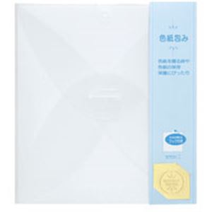 （まとめ買い）ミドリ カラー色紙包み 33037006 透明 【×20セット】