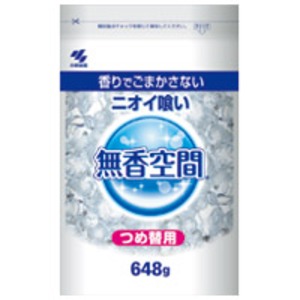 （まとめ買い）小林製薬 消臭剤 無香空間 特大 詰め替えパウチ 648g 【×40セット】