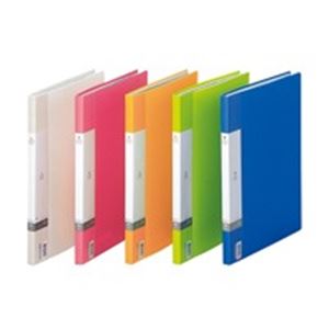 （まとめ買い）LIHITLAB クリヤーブック クリアブック G3401-8 A4／A3 40P 青 【×10セット】