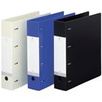 （まとめ買い）LIHITLAB D型リングファイル4穴A4S G1280-8 青 【×10セット】