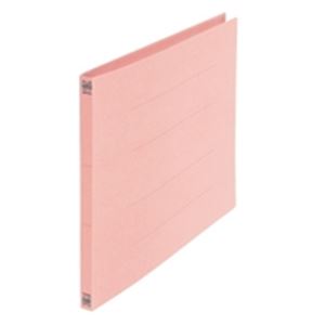 （まとめ買い）プラス フラットファイル 紙バインダー 2穴 012N B4E 桃 10冊 【×5セット】