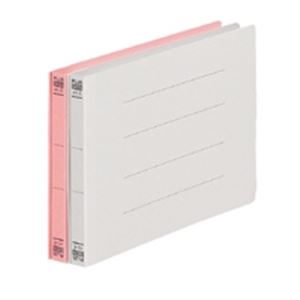 （まとめ買い）プラス フラットファイル 紙バインダー 2穴 042N A5E 桃 10冊 【×5セット】