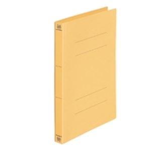 （まとめ買い）プラス フラットファイル 紙バインダー 2穴 021NW A4S 黄 10冊 【×5セット】