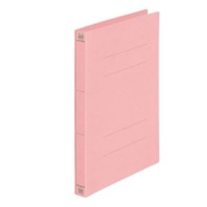 （まとめ買い）プラス フラットファイル 紙バインダー 2穴 021NW A4S 桃 10冊 【×5セット】