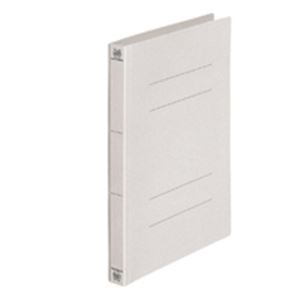 （まとめ買い）プラス フラットファイル 紙バインダー 2穴 021NW A4S 灰 10冊 【×5セット】