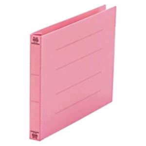 （まとめ買い）プラス フラットファイル 紙バインダー 2穴 022NW A4E 桃 10冊 【×5セット】