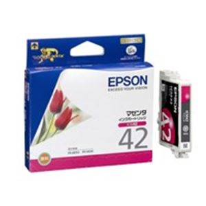 （まとめ買い）エプソン EPSON インクカートリッジ ICM42 マゼンタ 【×4セット】