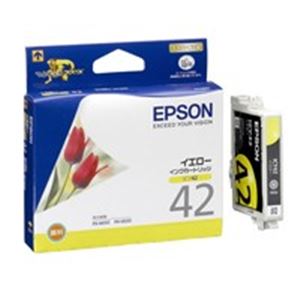 （まとめ買い）エプソン EPSON インクカートリッジ ICY42 イエロー 【×4セット】