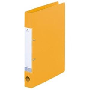 （まとめ買い）LIHITLAB D型リングファイル G2220-5 A4S 34mm 黄 【×10セット】