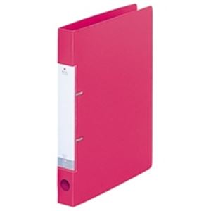 （まとめ買い）LIHITLAB D型リングファイル G2220-3 A4S 34mm 赤 【×10セット】