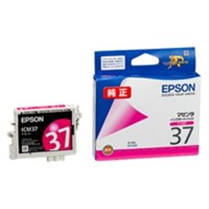 （まとめ買い）エプソン EPSON IJインクカートリッジ ICM37 マゼンタ 【×4セット】