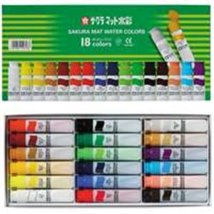 （まとめ買い）サクラクレパス マット水彩ポリ MW18PE 18色 【×2セット】