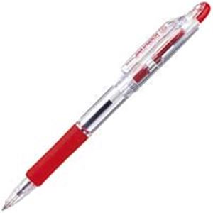 （まとめ買い）ゼブラ ZEBRA ボールペン ジムノック KRB-100-R 赤 10本 【×5セット】