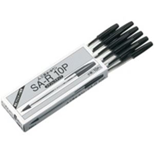 （まとめ買い）三菱鉛筆 ボールペン SA-R10P.24 黒 10本 【×10セット】