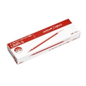 （まとめ買い）三菱鉛筆 ボールペン替芯 シグノ 0.5UMR-5 赤 10本 【×5セット】