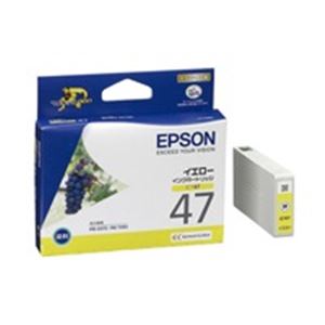 （まとめ買い）エプソン EPSON IJインクカートリッジ ICY47 イエロー 【×4セット】