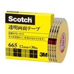 （まとめ買い）スリーエム 3M 透明両面テープ 665-1-12 12mm×30m 【×3セット】