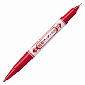 （まとめ買い）ゼブラ ZEBRA 紙用マッキー 細字+極細 WYTS5-R 赤 【×30セット】