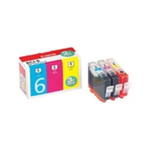 （まとめ買い）キャノン Canon インクカートリッジ BCI-6／3MP 3色パック 【×3セット】
