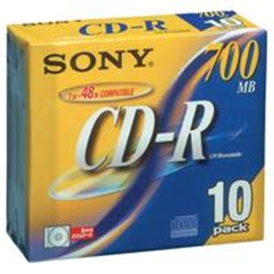 （まとめ買い）SONY ソニー CD-R ＜700MB＞ 10CDQ80DNS 10枚 【×5セット】