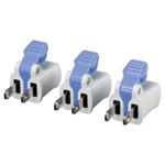 （まとめ買い）朝日電器 ELPA 楽に抜けるアダプター 3個入 RTP-2003PB（W） 【×5セット】