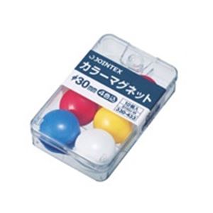 （まとめ買い）ジョインテックス カラーマグネット 30mm混色 10個 B160J-M 【×20セット】