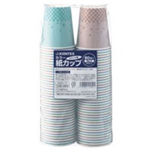 （まとめ買い）ジョインテックス カラー紙カップST柄 7oz 80個 N030J-7C 【×10セット】