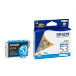 （まとめ買い）エプソン EPSON インクカートリッジ ICC53 シアン 【×5セット】