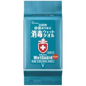 （まとめ買い）クレシア スコッティ 消毒ウエットガード 30枚 【×10セット】