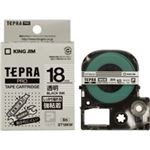 （まとめ買い）キングジム テプラ PROテープ強粘着 ST18KW 透明に黒文字 18mm 【×3セット】
