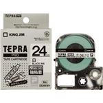 （まとめ買い）キングジム テプラ PROテープ強粘着 SS24KW 白に黒文字 24mm 【×3セット】