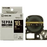 （まとめ買い）キングジム テプラPROテープ SC18KZ 黒に金文字 18mm 【×3セット】