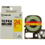 （まとめ買い）キングジム テプラPROテープ SC24YR 黄に赤文字 24mm 【×3セット】