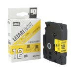 （まとめ買い）マックス 文字テープ LM-L512BY 黄に黒文字 12mm 【×3セット】