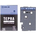 （まとめ買い）キングジム テプラTRテープ TC12B 青に黒文字 12mm 【×3セット】