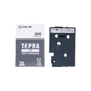 （まとめ買い）キングジム テプラTRテープ TT12K 透明に黒文字 12mm 【×3セット】