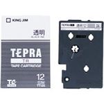 （まとめ買い）キングジム テプラTRテープ TT12K 透明に黒文字 12mm 【×3セット】