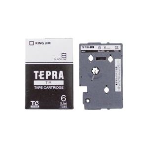 （まとめ買い）キングジム テプラTRテープ TC6S 白に黒文字 6mm 【×3セット】