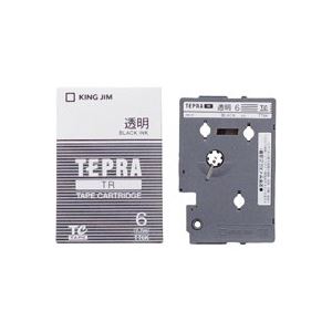 （まとめ買い）キングジム テプラTRテープ TT6K 透明に黒文字 6mm 【×3セット】