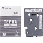 （まとめ買い）キングジム テプラTRテープ TT6K 透明に黒文字 6mm 【×3セット】