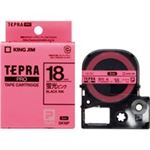 （まとめ買い）キングジム テプラPROテープSK18P 蛍光桃に黒文字 18mm 【×3セット】