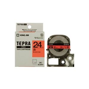 （まとめ買い）キングジム テプラPROテープ SC24R 赤に黒文字 24mm 【×3セット】
