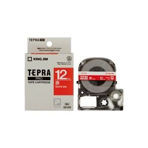 （まとめ買い）キングジム テプラPROテープ SD12R 赤に白文字 12mm 【×5セット】