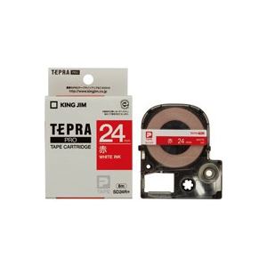 （まとめ買い）キングジム テプラPROテープ SD24R 赤に白文字 24mm 【×3セット】