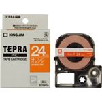 （まとめ買い）キングジム テプラPROテープ SD24D 橙に白文字 24mm 【×3セット】