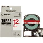（まとめ買い）キングジム テプラPROテープ SS12R 白に赤文字 12mm 【×5セット】