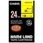 （まとめ買い）カシオ CASIO マグネットテープ XR-24JYW 黄に黒文字24mm 【×2セット】